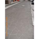 紙模板地磚(亂石型+灰色+掃毛面) - 齊祥工程股份有限公司