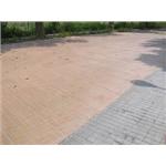 透水紙模板地磚(10x10方塊磚+灰色)(網織式+馬銨色) - 齊祥工程股份有限公司