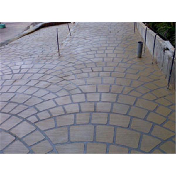 紙模板地磚(扇型+石頭色+掃毛面),齊祥工程股份有限公司