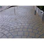 紙模板地磚(扇型+石頭色+掃毛面) - 齊祥工程股份有限公司