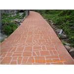 紙模板地磚(不規則板岩+南瓜色)