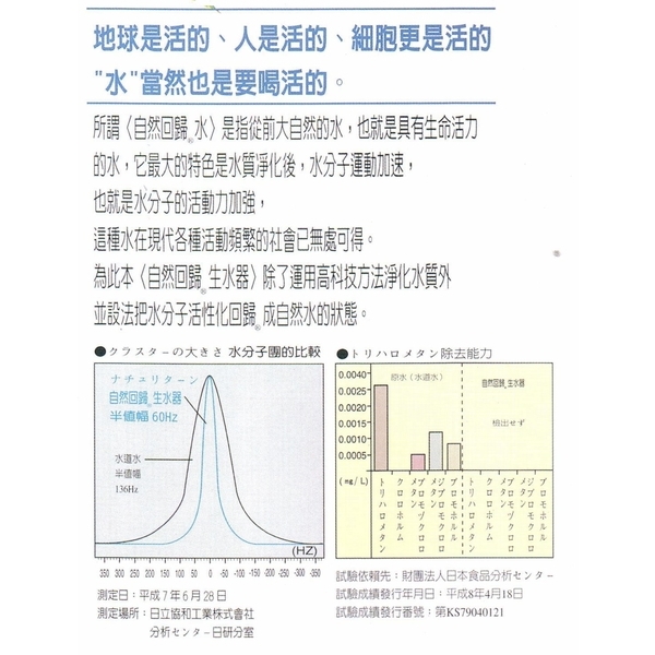 自然回歸生水器,衍記企業股份有限公司