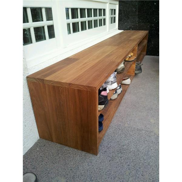 柚木集成實木鞋櫃,正德地板有限公司