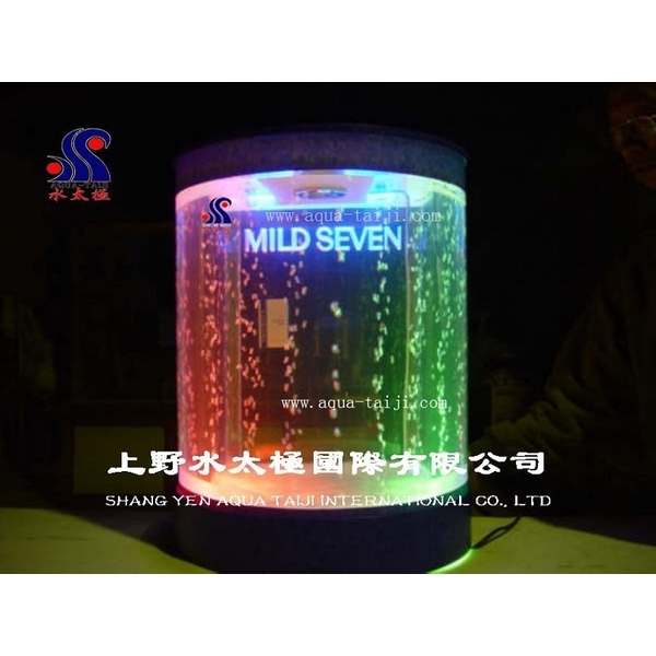 半圓形水舞廣告展示櫃-七星香煙,上野水太極國際有限公司