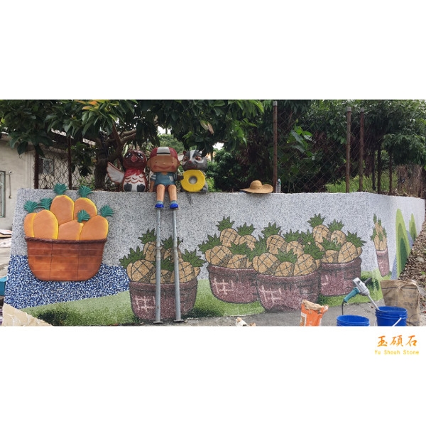 高雄大樹區龍目社區牆面美化 高雄大樹區龍目社區牆面美化,上豪石材加工廠