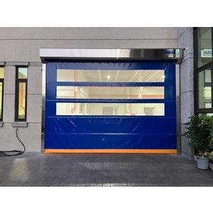 PVC軟式快速捲門 (透氣通風紗網型)