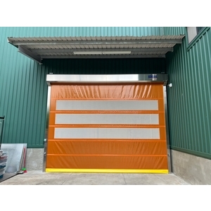 PVC軟式快速捲門 (透氣通風紗網型)