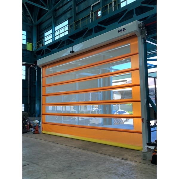 PVC軟式快速捲門 (透氣通風紗網型)-愛第爾自動化工程有限公司