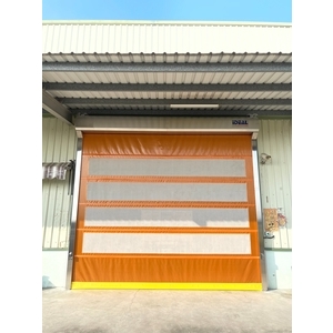 PVC軟式快速捲門 (透氣通風紗網型)