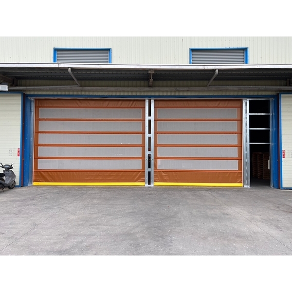 PVC軟式快速捲門 (透氣通風紗網型)-愛第爾自動化工程有限公司