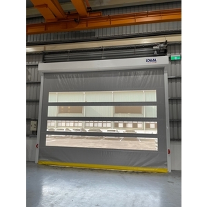 PVC軟式快速捲門 (透氣通風紗網型)