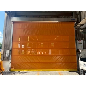 台南電線電纜製造廠PVC快速捲門(透氣通風紗網型)
