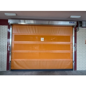 雲林辛香料加工廠PVC快速捲門(透氣通風紗網型)