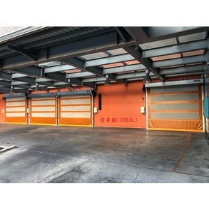 PVC軟式快速捲門 (透氣通風紗網型)