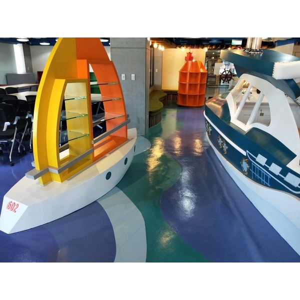 EPOXY地板鋪設(波浪型),聚鼎實業有限公司