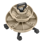 手提輪轉式零件工具車(卡其) , 康得倫事業有限公司