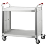 二層工作推車-大型圍邊(白)-康得倫事業有限公司