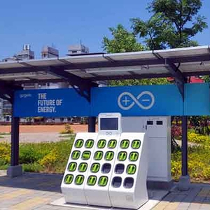 第一座GOGORO太陽能充電站