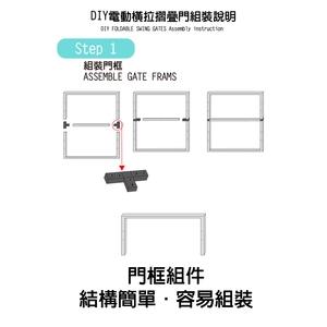 DIY電動橫拉摺疊門組裝說明 , 東合興國際企業有限公司