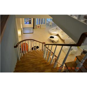 印尼柚木拼接樓梯踏板，非洲柚木扶手