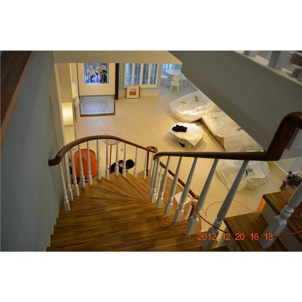 印尼柚木拼接樓梯踏板，非洲柚木扶手,山衍實業有限公司