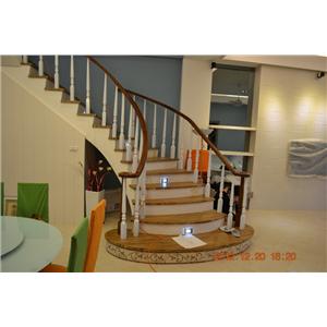 印尼柚木拼接樓梯踏板，非洲柚木扶手