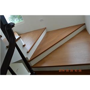 新原古緬甸柚木樓梯踏板，雞翅木扶手