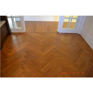 新原古-緬甸柚木實木地板4寸6分 人字拼