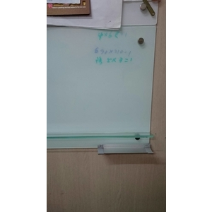 玻璃白板含玻璃筆槽和鋁筆槽 , 上暘玻璃行