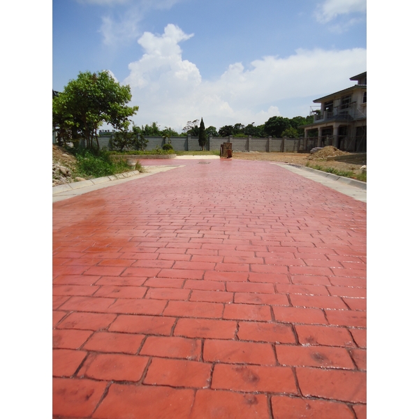 紙模地坪-中央大學旁集合住宅車道地坪,凡臣企業有限公司