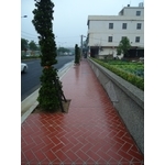 濕式紙模地坪(斜角人字型)-南崁南山路人行道地坪-凡臣企業有限公司