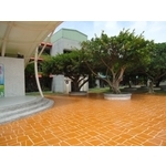 濕式紙模地坪(不規格板岩)-富岡國小司令台周邊地坪-凡臣企業有限公司