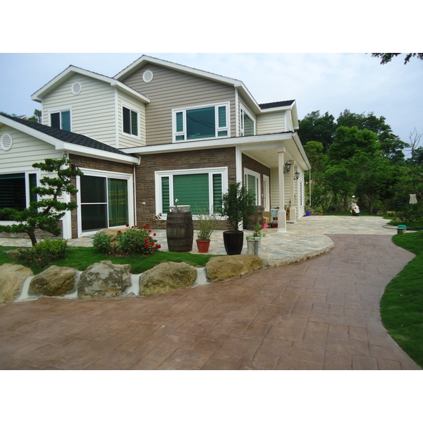 彩色壓花地坪-關西別墅,凡臣企業有限公司