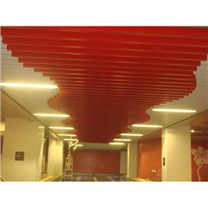 泳池造型鋁障板天花