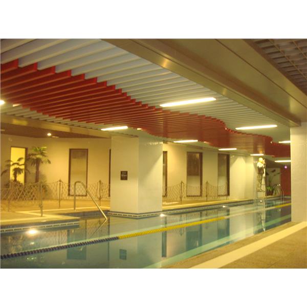 泳池造型鋁障板天花 泳池造型鋁障板天花,揚名興業股份有限公司