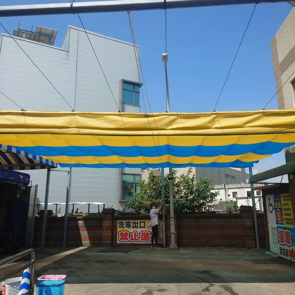 大溪加油站-遮陽網,開旭專業圍網有限公司