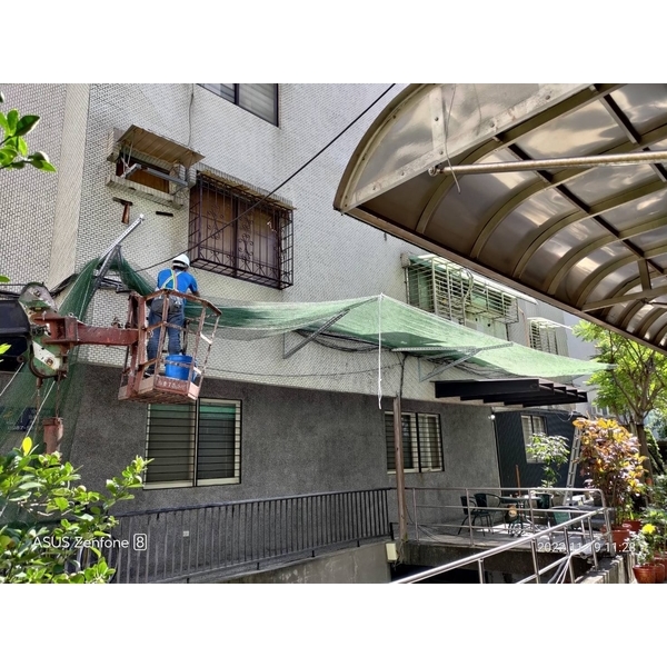 大雅花園華厦-防磁磚墜落網-開旭專業圍網有限公司
