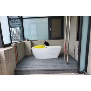 戶外塑木地板施作