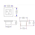 LED 3W方型地埋燈 , 奧立科技能源股份有限公司