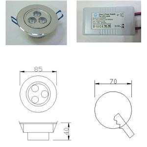 LED 5W 崁燈／挖孔75mm , 奧立科技能源股份有限公司