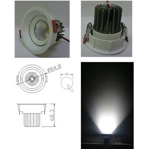 LED  10W內縮防眩 崁燈／挖孔75mm , 奧立科技能源股份有限公司