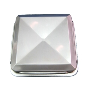 防颱(立體方型)防風罩-A02 [具氣流導引斜面之防風罩]、立方體防風罩、方形外氣口、排氣罩、外氣口、外牆排風罩、通氣罩、防颱型排風罩、排煙罩