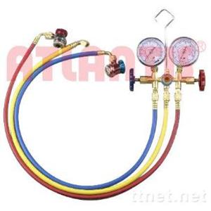 R134A 冷媒雙錶組 + 可調整型快速接頭 , 亞帝國際有限公司
