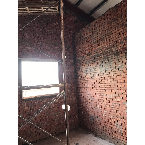 鐵皮屋磚牆隔間泥做1