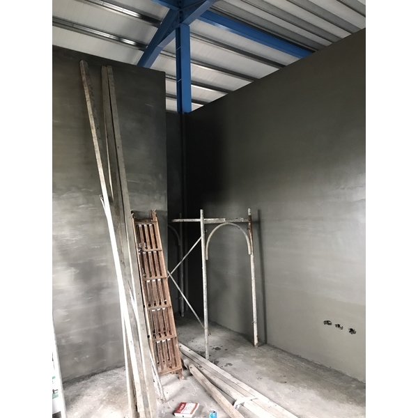 鐵皮屋磚牆隔間泥做3