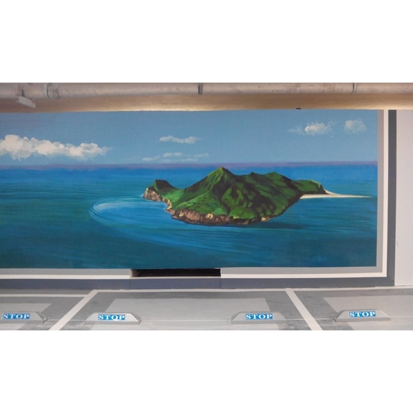 停車場牆壁彩繪