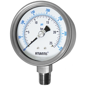 安全型全不鏽鋼壓力錶 (防爆檔板型)   SFBO-SUS,昶特有限公司