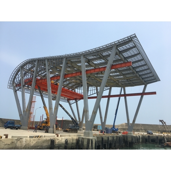 竹圍漁港上架場(修船碼頭)鋼構工程,礁溪鋼鐵機械有限公司