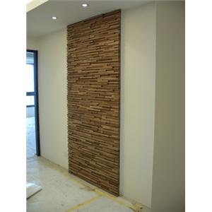 緬甸柚木實木條造型牆