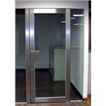 不銹鋼單開玻璃門 , 利昇金屬有限公司